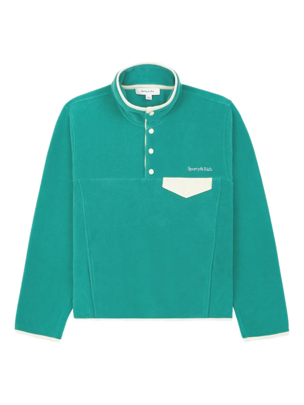 Sporty & Rich logo-embroidered sweatshirt | Green | Image 1