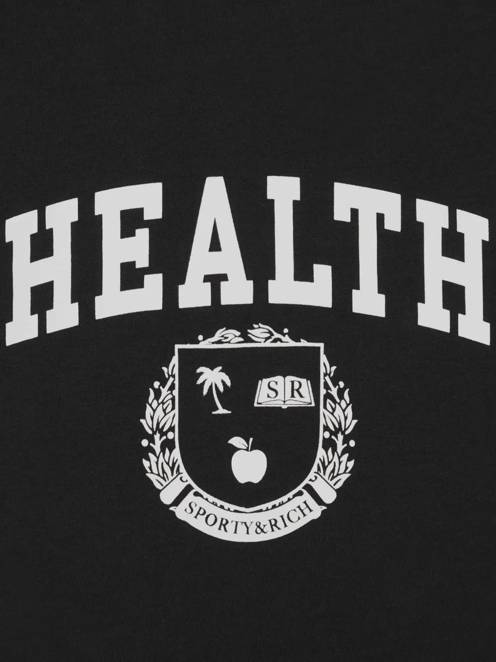 Sporty And Rich Logo-print Sweatshirt In Black