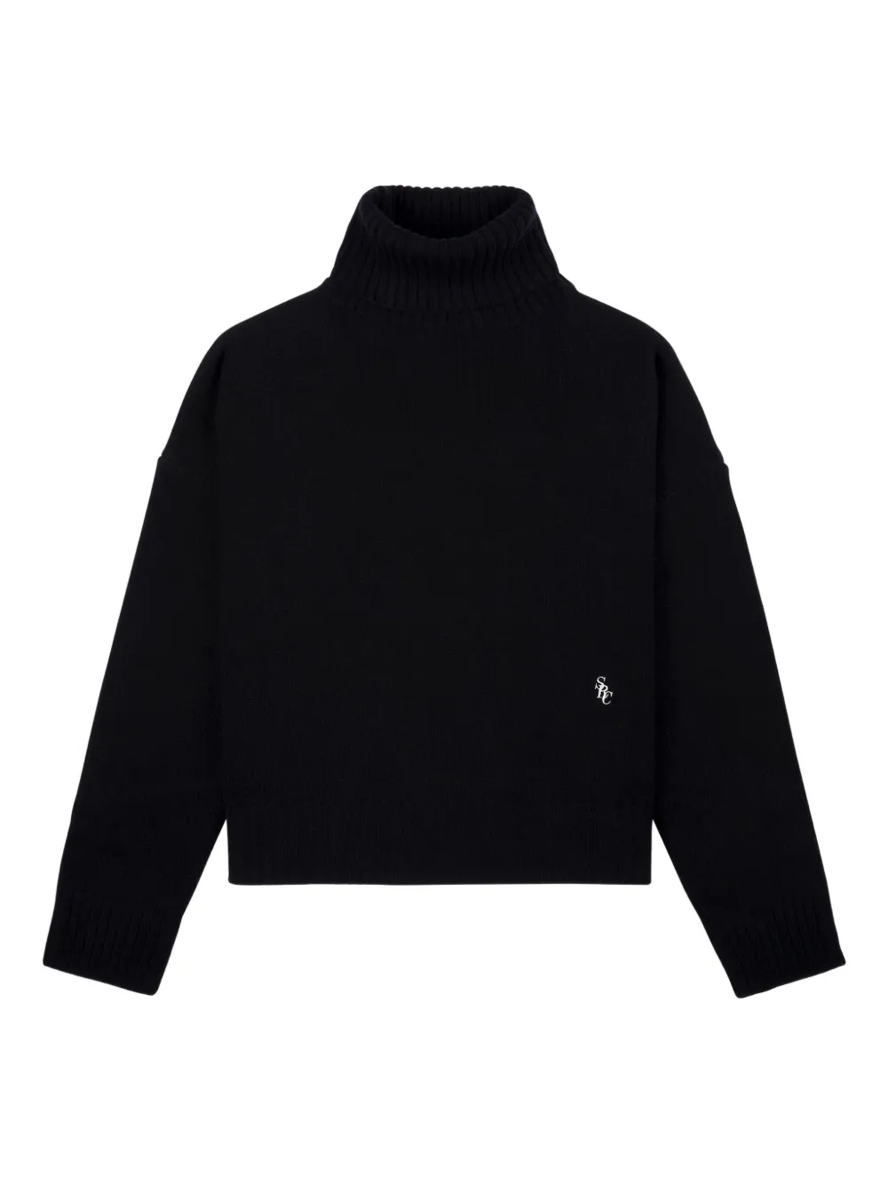 Sporty & Rich Trui met geborduurd logo Zwart