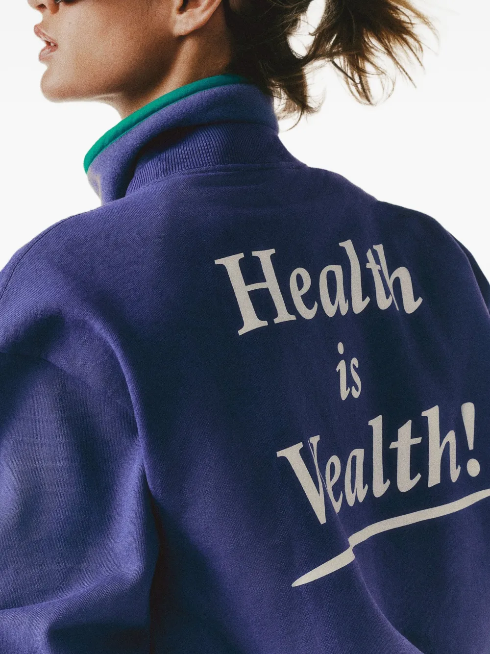 Sporty And Rich Health Is Wealth Sweatshirt In Purple