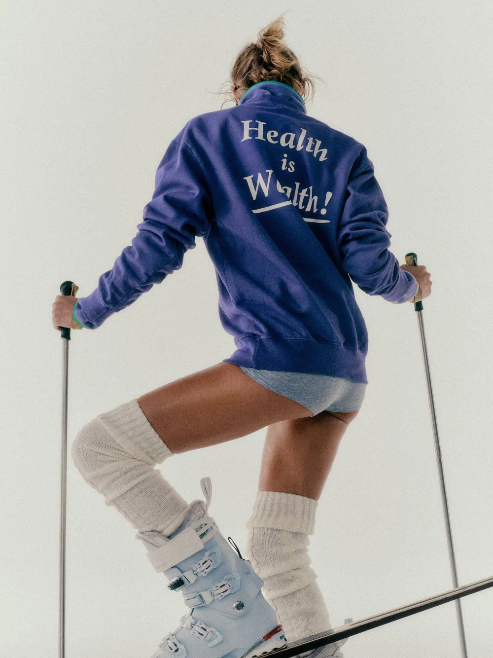 Sporty And Rich Health Is Wealth Sweatshirt In Purple