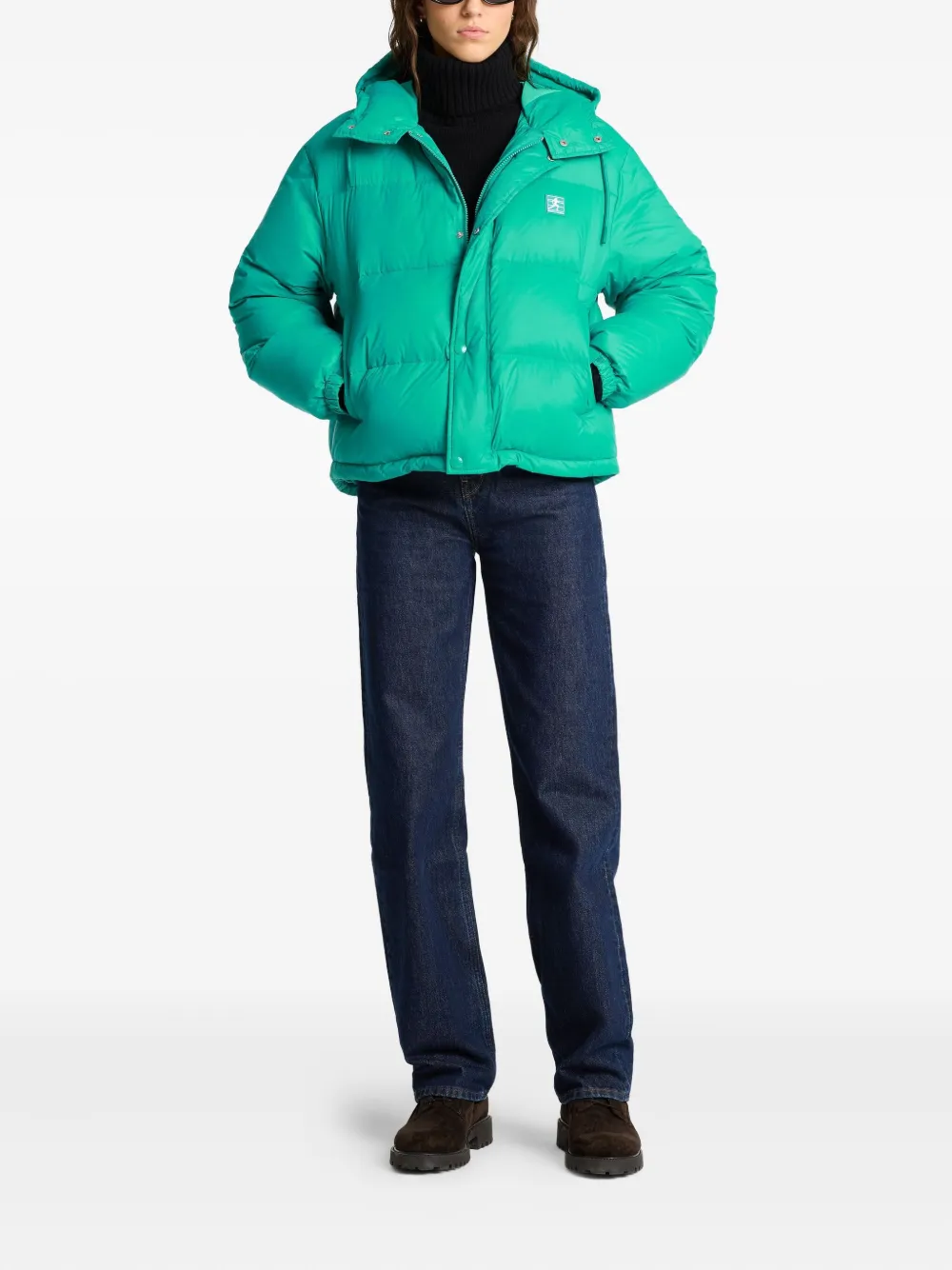 Sporty & Rich logo-patch puffer jacket | Down Jackets | Image 2