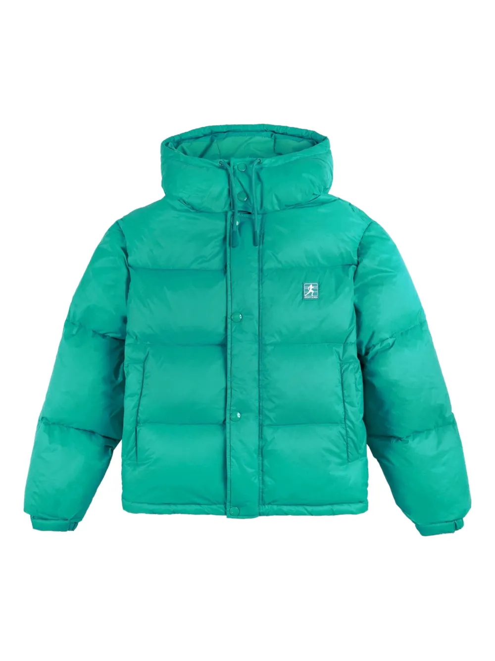 Sporty & Rich logo-patch puffer jacket | Green | Image 1