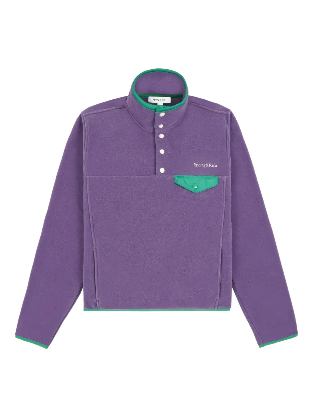 Sporty & Rich logo-embroidered sweatshirt | Purple | Image 1