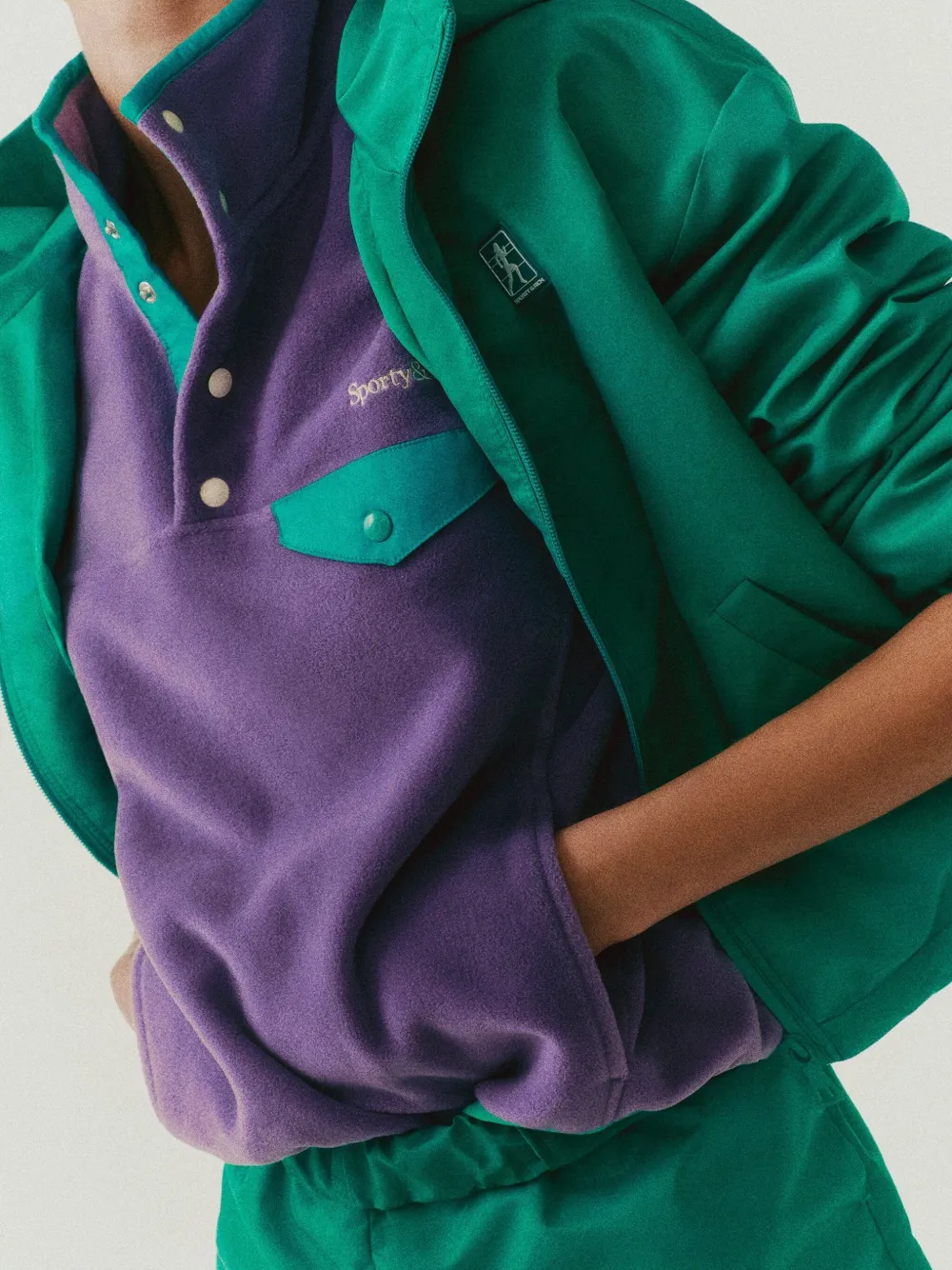 Sporty And Rich Logo-embroidered Sweatshirt In Purple