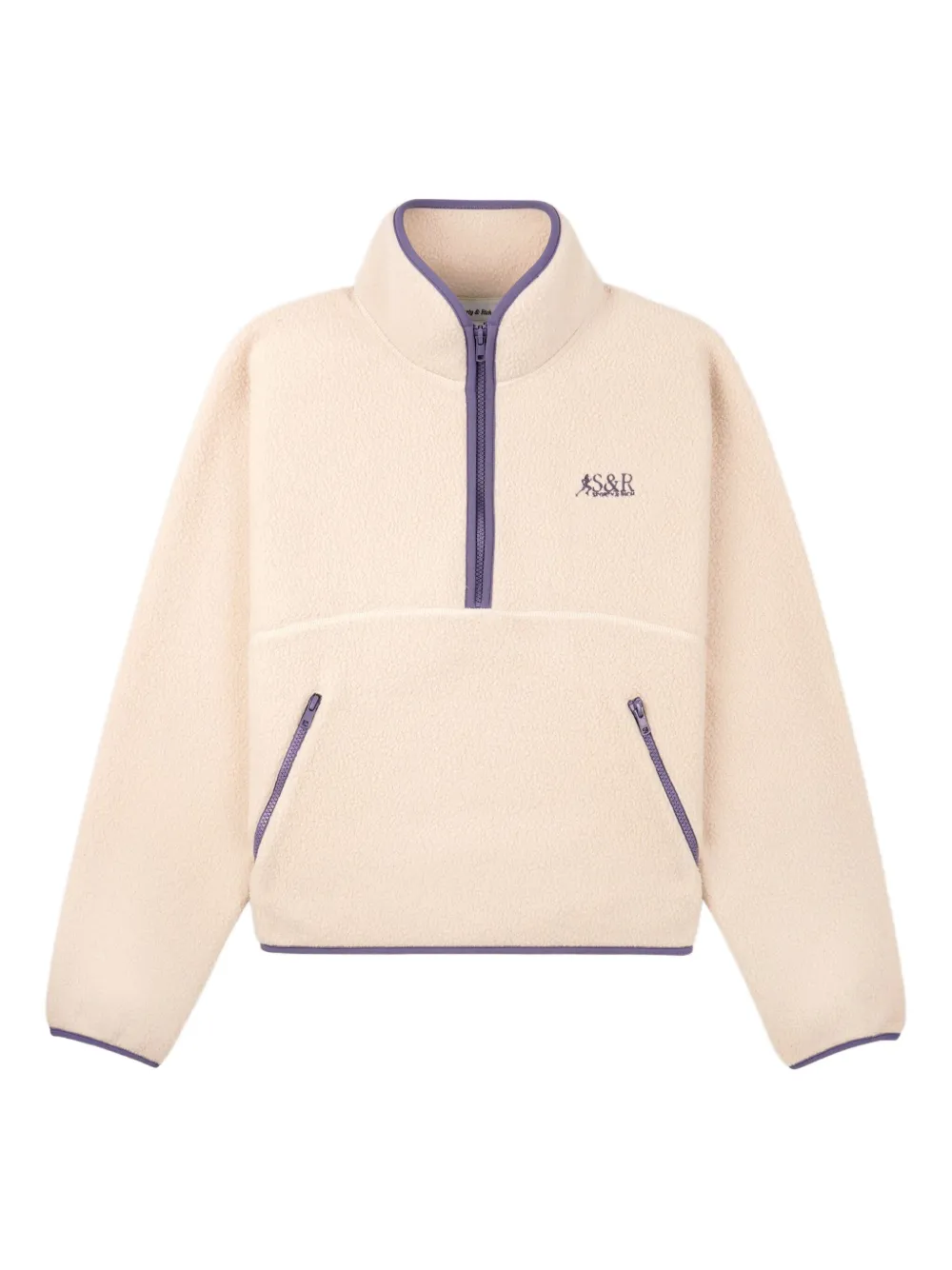 Sporty & Rich logo-embroidered sweatshirt | Neutrals | Image 1