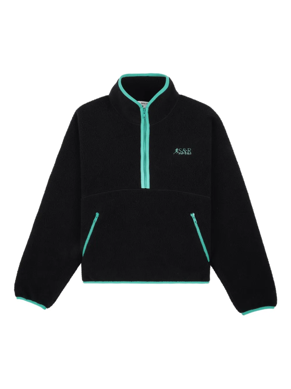 Sporty & Rich logo-embroidered sweatshirt | Black | Image 1
