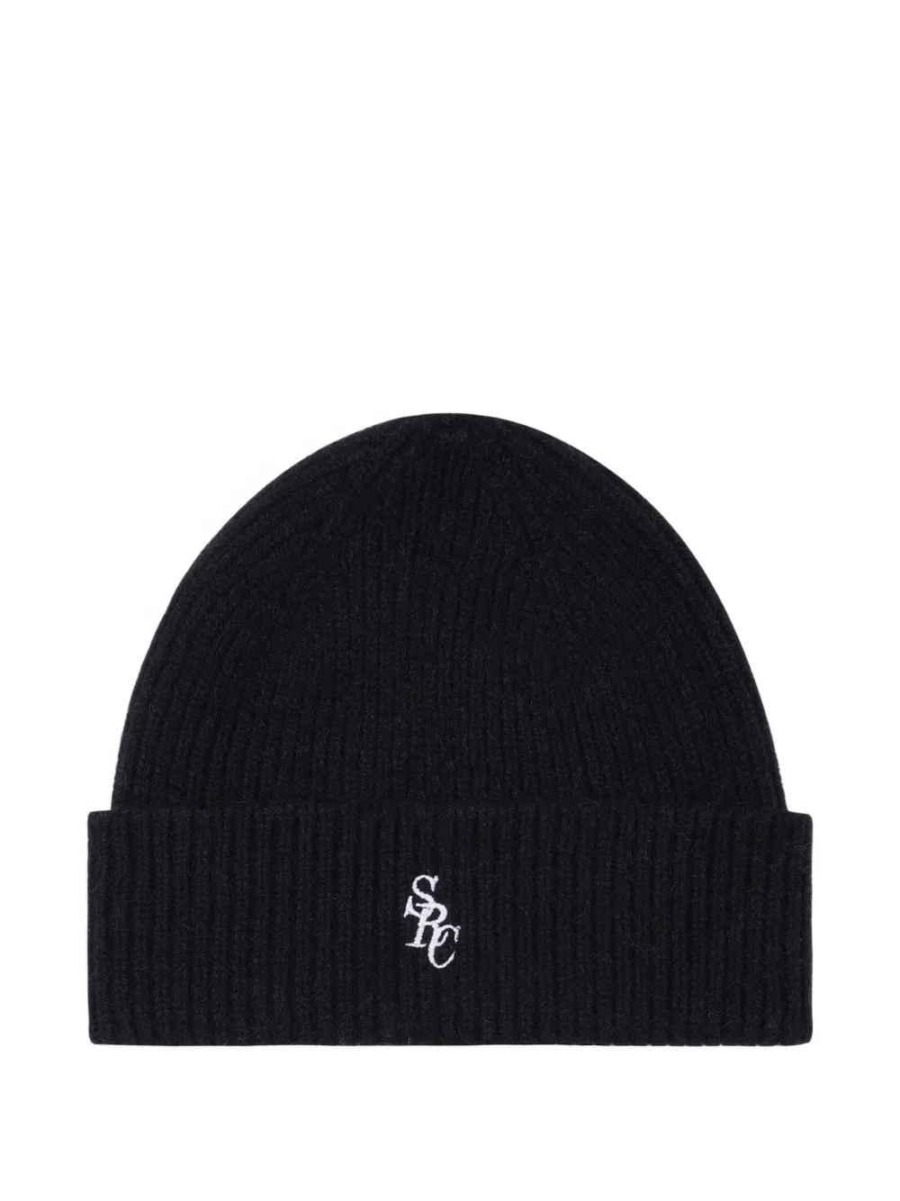 Sporty And Rich Ribbed Beanie In Black