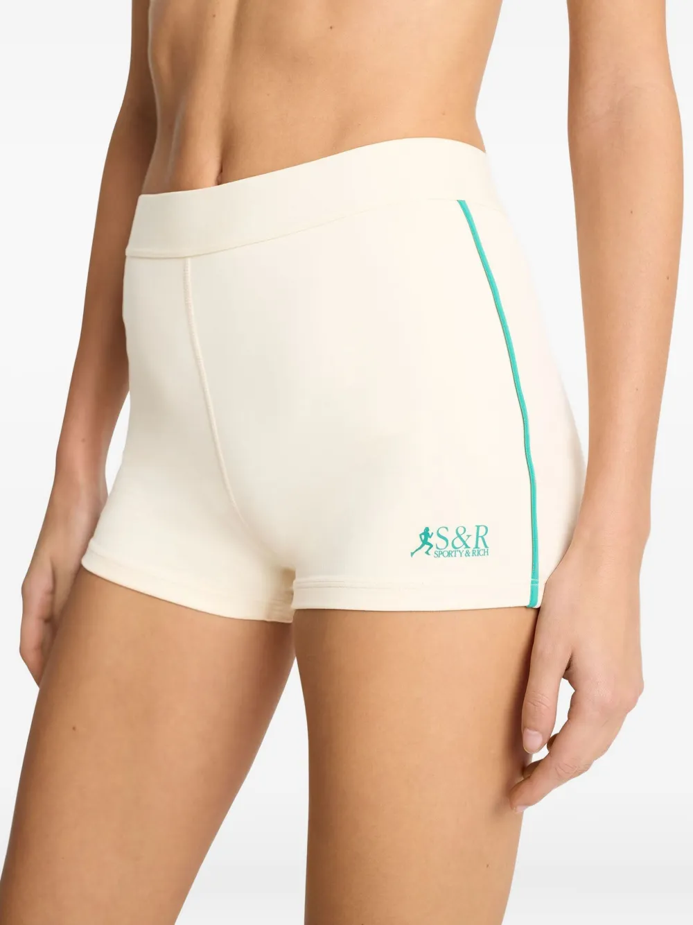 Sporty And Rich Sr Runner Active Shorts In Neutral