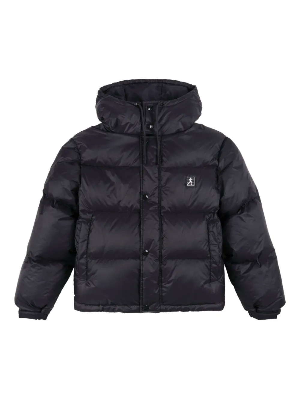 Sporty & Rich Donsjack met logopatch Zwart