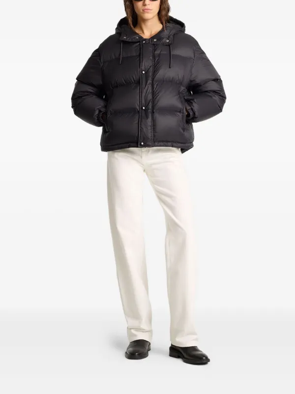 Sporty & Rich logo-patch Puffer Jacket | Black | FARFETCH