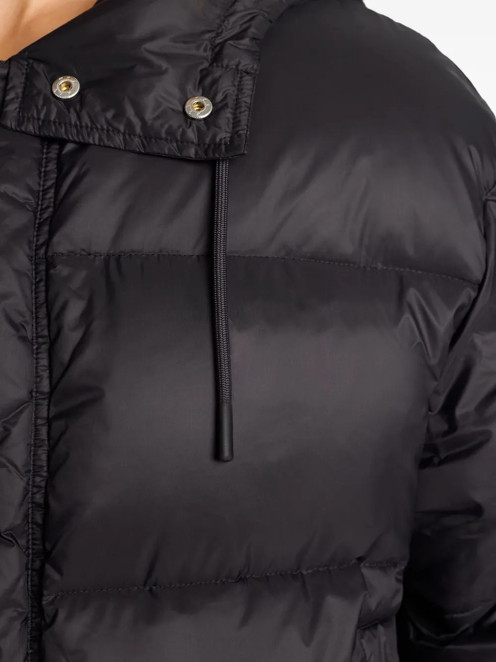 Sporty & Rich Donsjack met logopatch Zwart