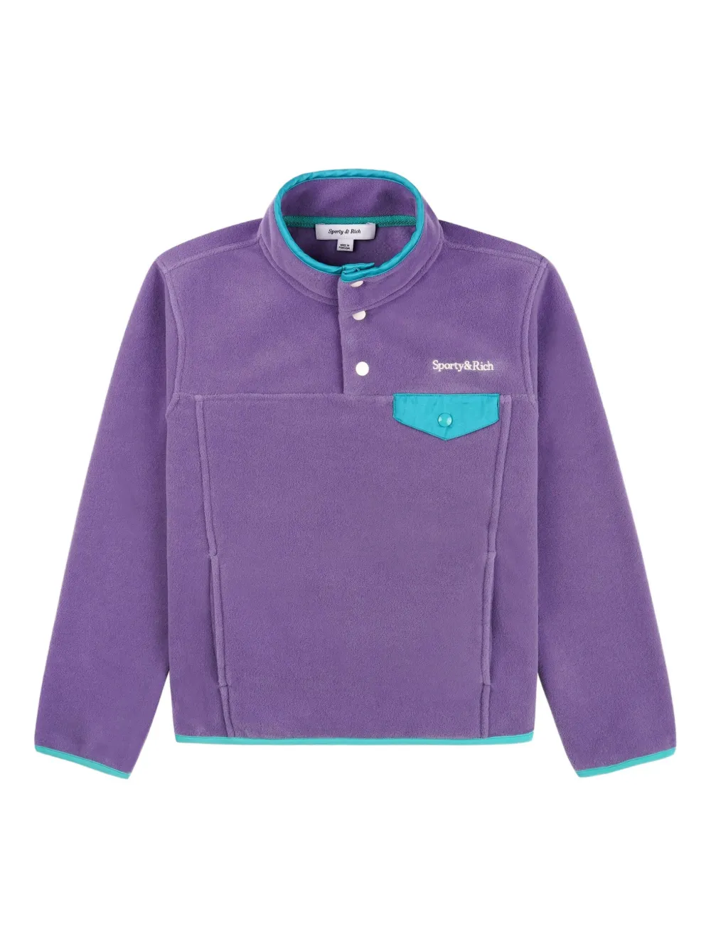 SPORTY & RICH KIDS logo-embroidered sweatshirt | Purple | Image 1