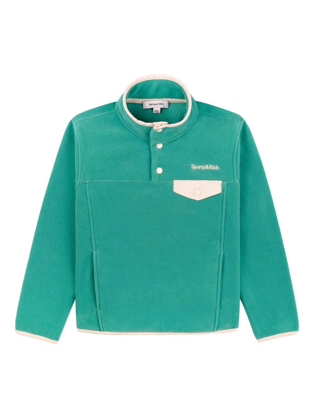 Sporty And Rich Logo-embroidered Sweatshirt In Green