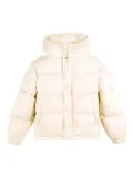 Sporty & Rich logo-patch puffer jacket - Neutrals
