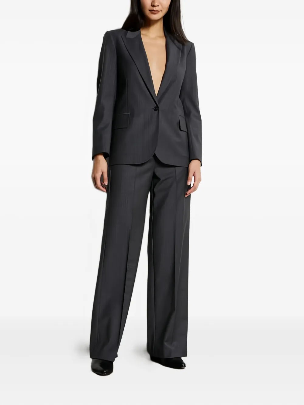 Ba&sh Pinstriped Trousers In Gray