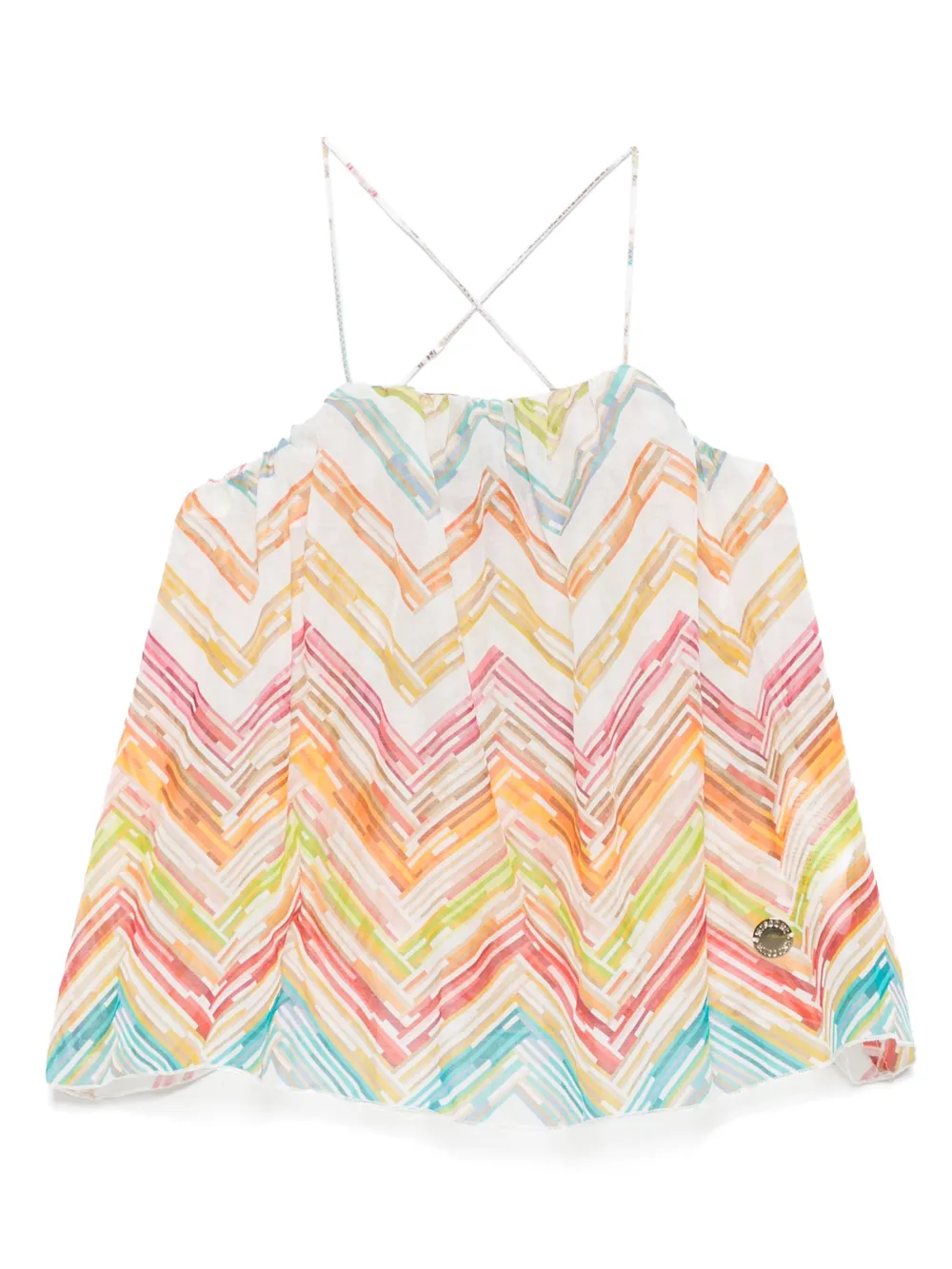 Missoni Kids Shirt met zigzag-print Wit