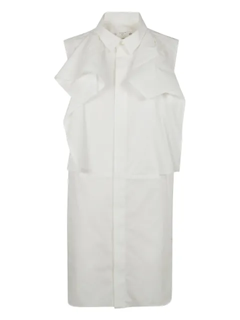 sacai ruffle-detail shirt dress