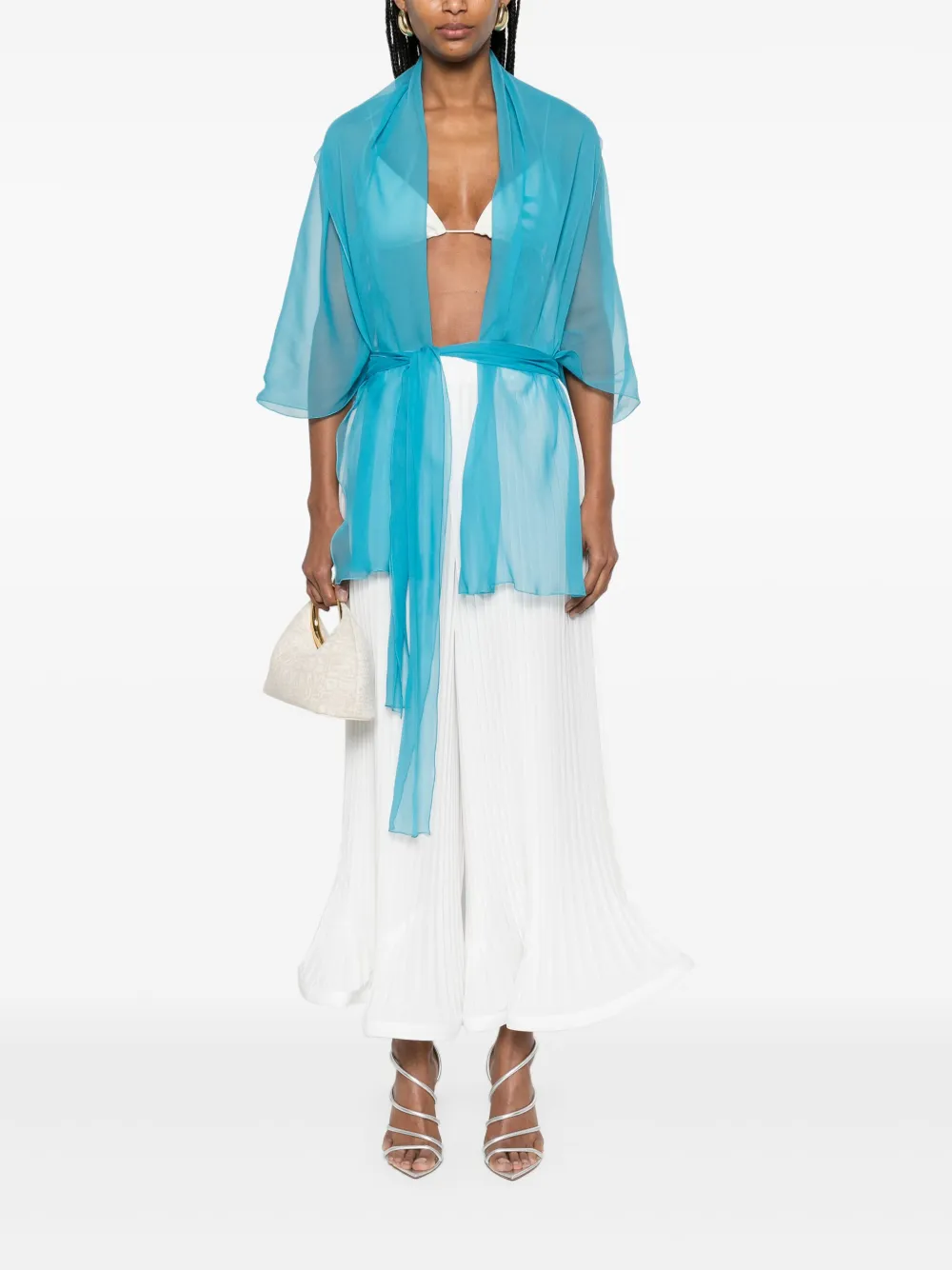 Alberta Ferretti chamarra de seda | Capas y ponchos | Image 2