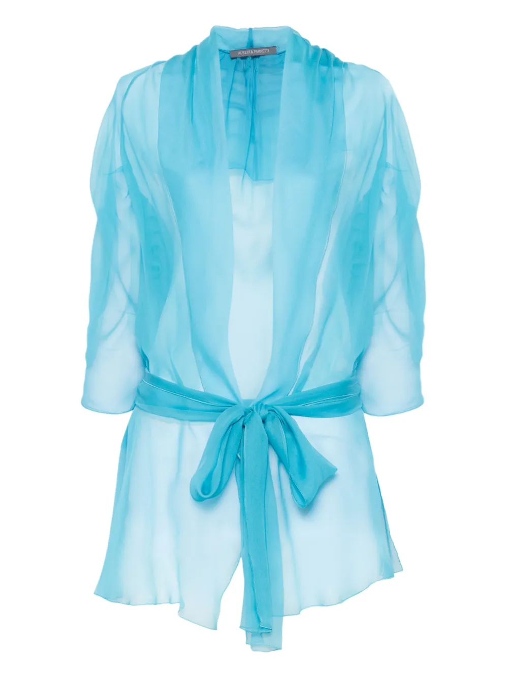 Alberta Ferretti chamarra de seda | azul | Image 1