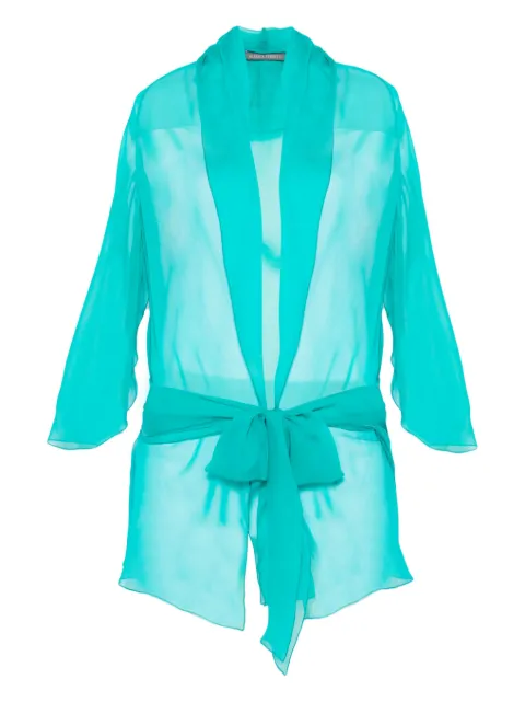 Alberta Ferretti top de seda