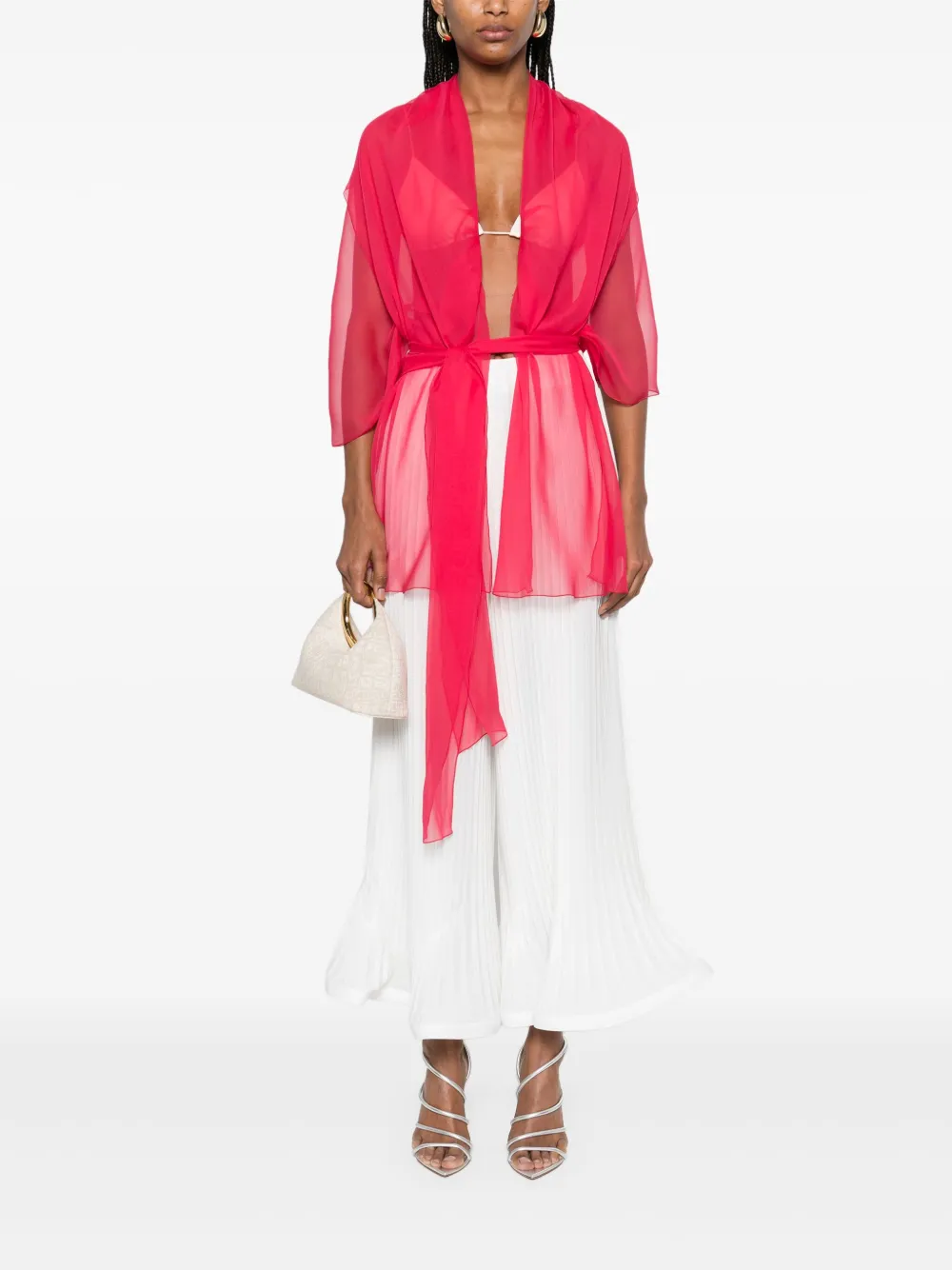 Alberta Ferretti chamarra de seda | Capas y ponchos | Image 2