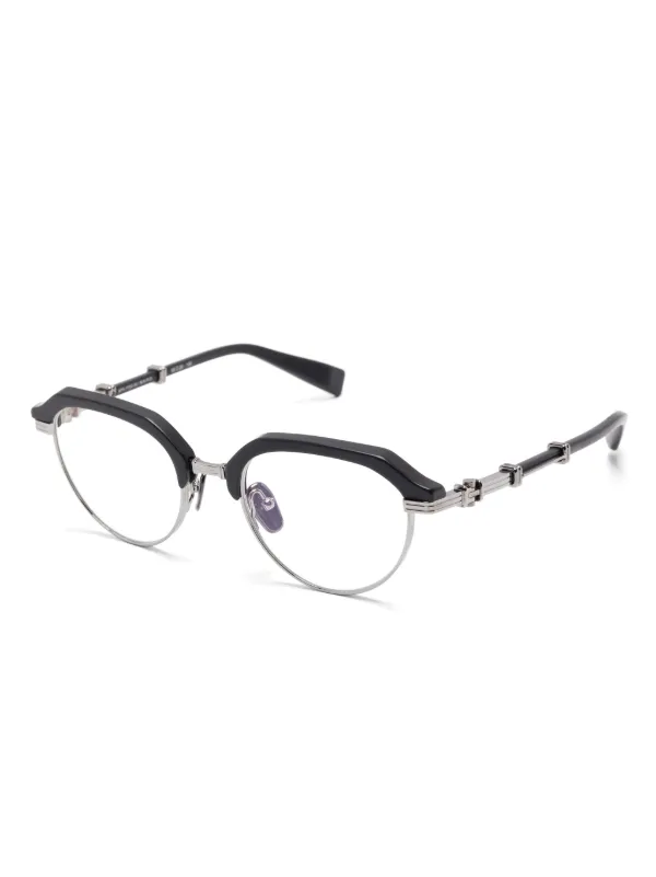 Balmain Eyewear oval-frame Glasses | Black | FARFETCH CA