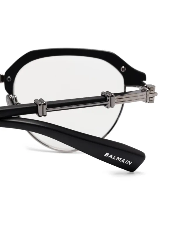 Balmain Eyewear oval-frame Glasses | Black | FARFETCH CA