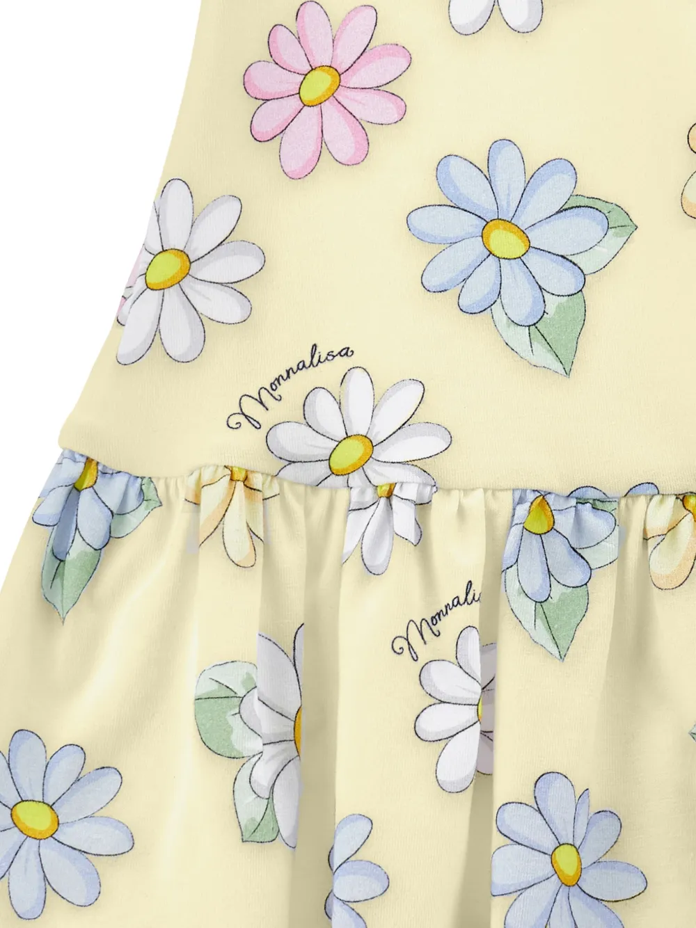 Monnalisa Jurk met bloemenprint Geel