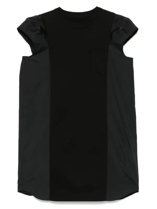 ワンピース Sacai Cotton dress Black Ruffled cotton minidress in black - Sacai | Mytheresa