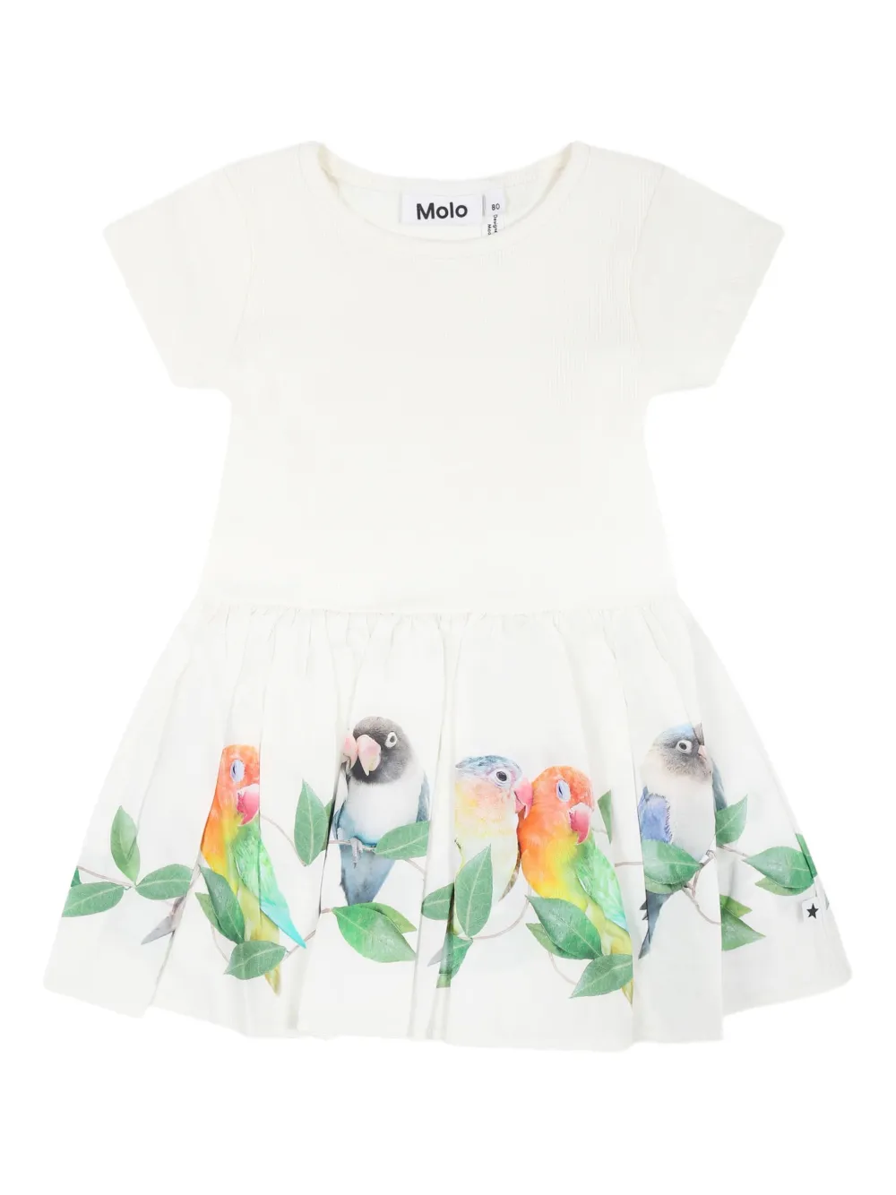 Molo vestido con estampado gráfico | blanco | Image 1