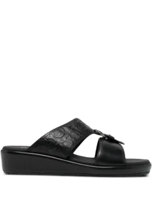 Prada レザー ストラップ サンダル | ブラック | FARFETCH JP