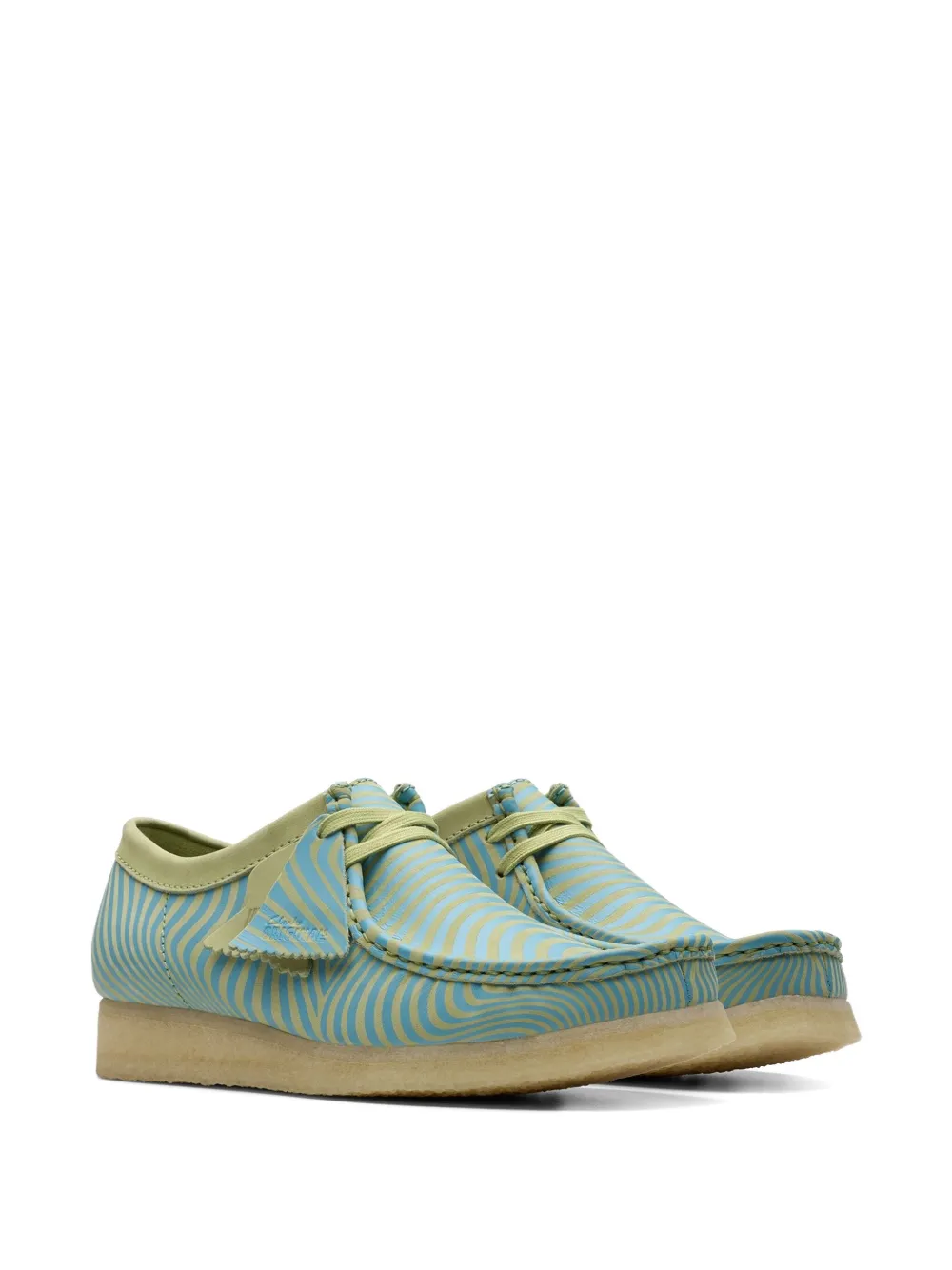 Clarks Wallabee Blue/Green loafers - Blauw