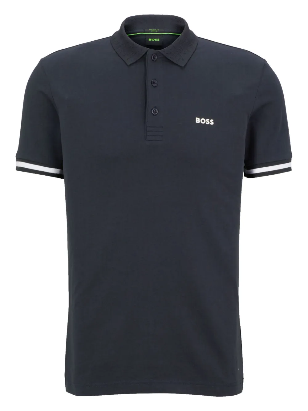 BOSS рубашка поло с воротником в полоску | синий | Image 1