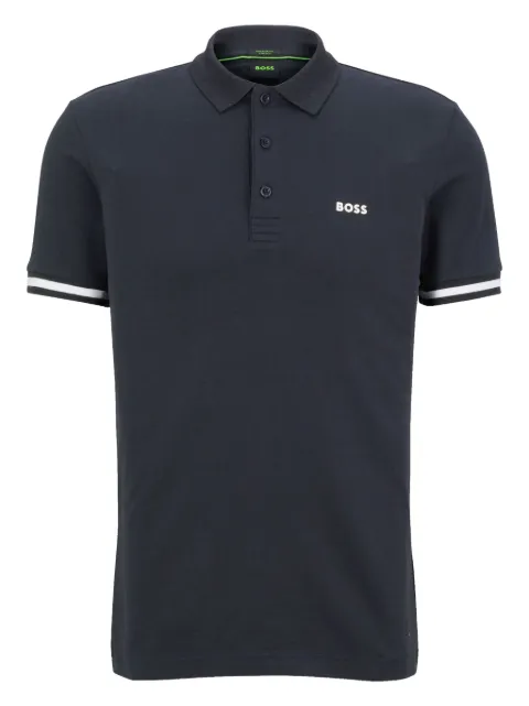 BOSS Camisa polo com colarinho listrado