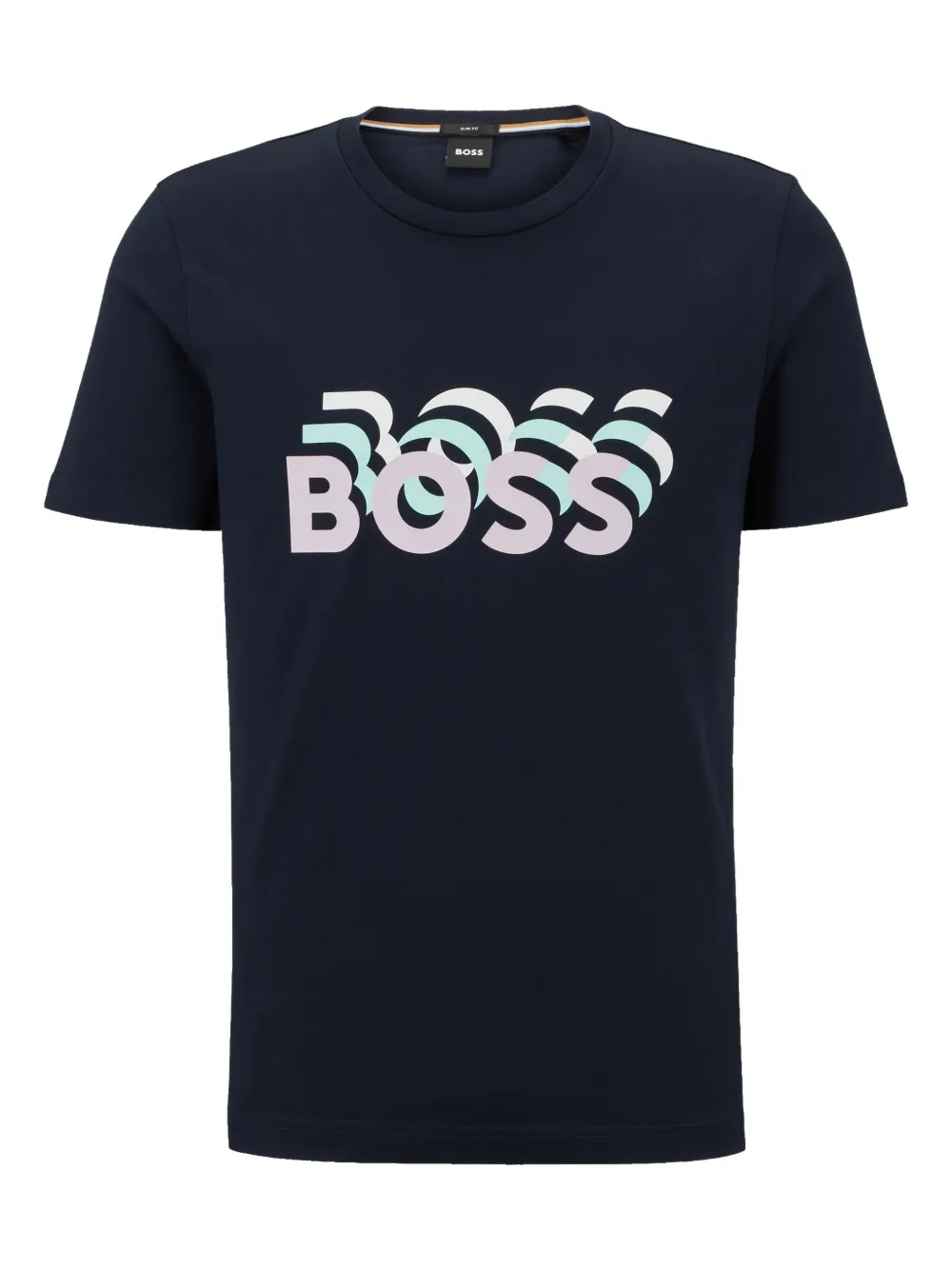 BOSS Camiseta com logo gráfico | Azul | Image 1