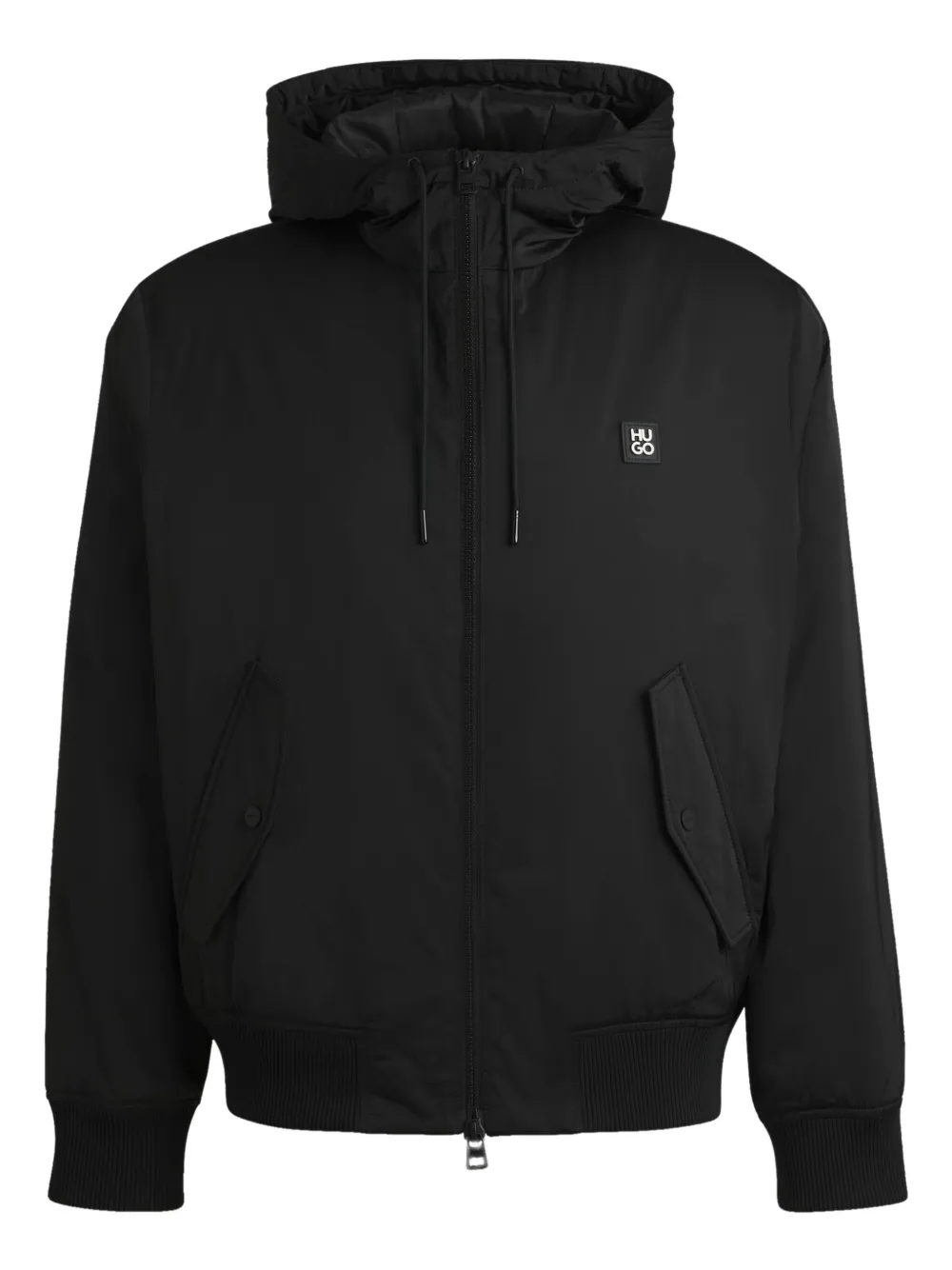 HUGO veste à logo en caoutchouc | noir | Image 1