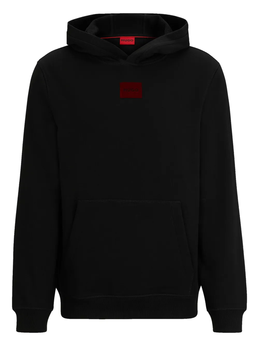 HUGO Moletom com capuz e patch de logo | Preto | Image 1