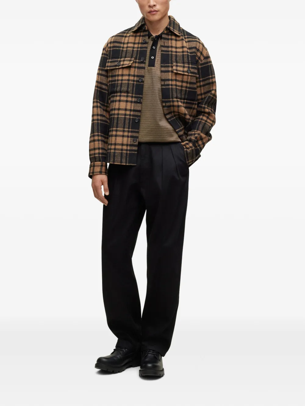 HUGO Camisa polo com listra | Image 2
