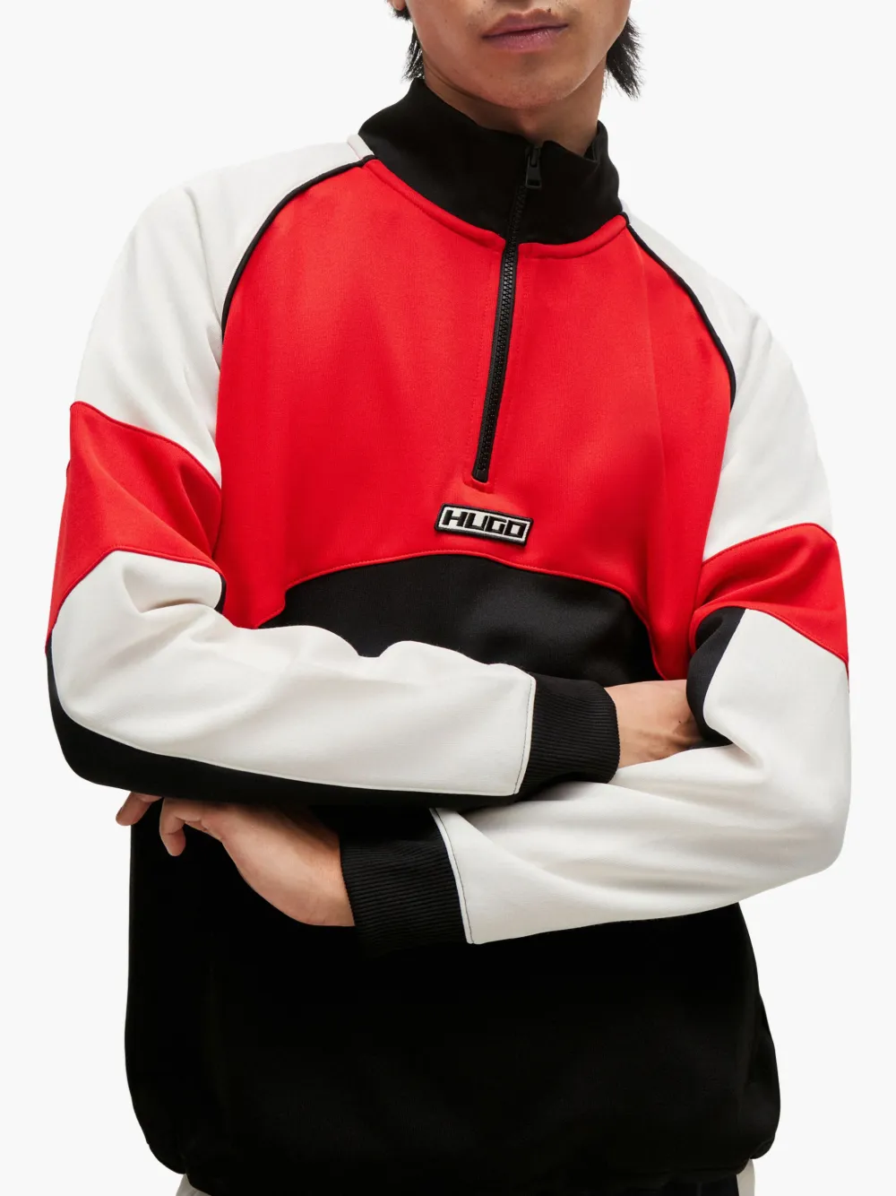 Shop Hugo Boss Logo-print Sweatshirt In Red