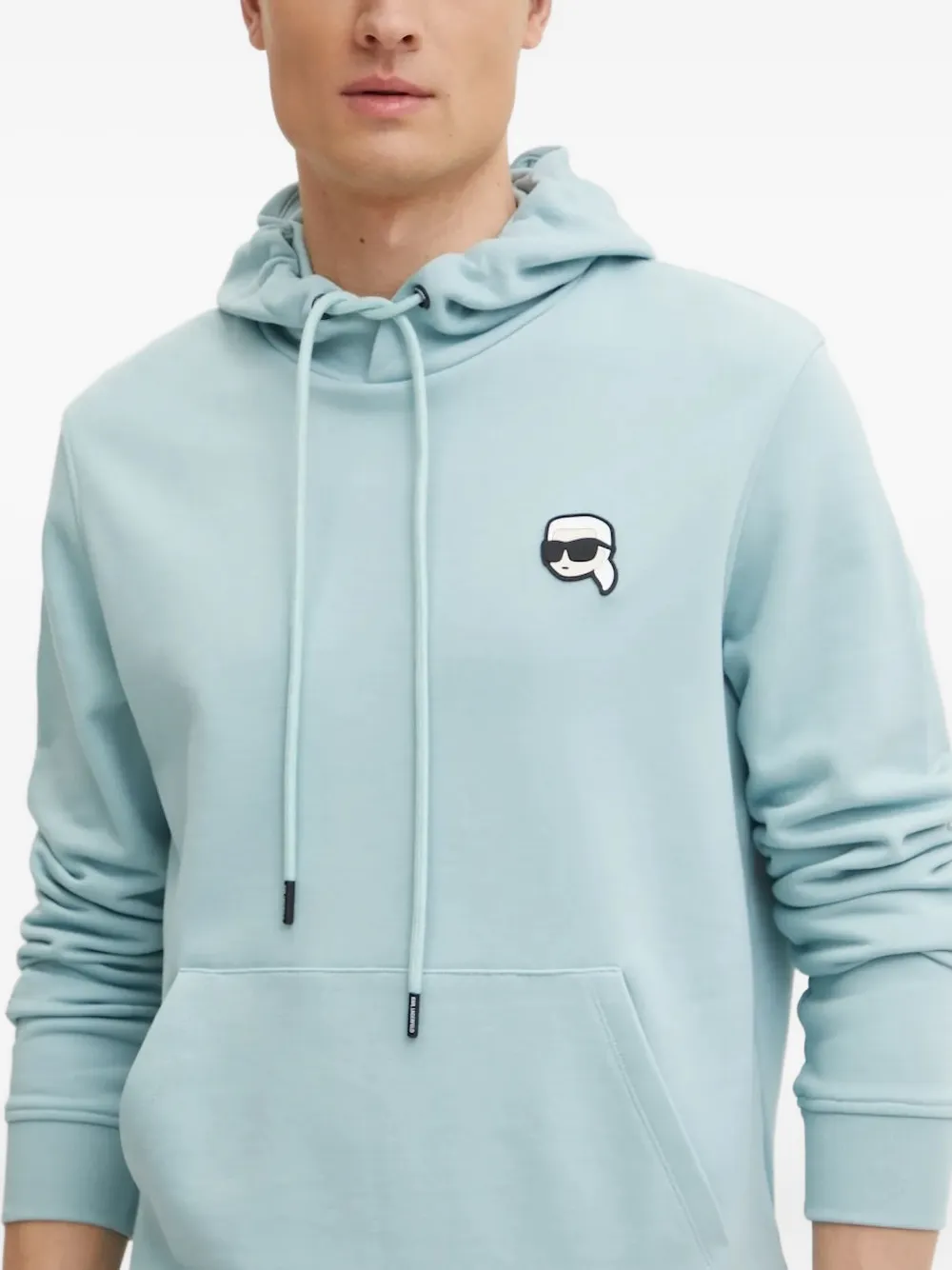 Karl Lagerfeld Ikon hoodie met logopatch Blauw