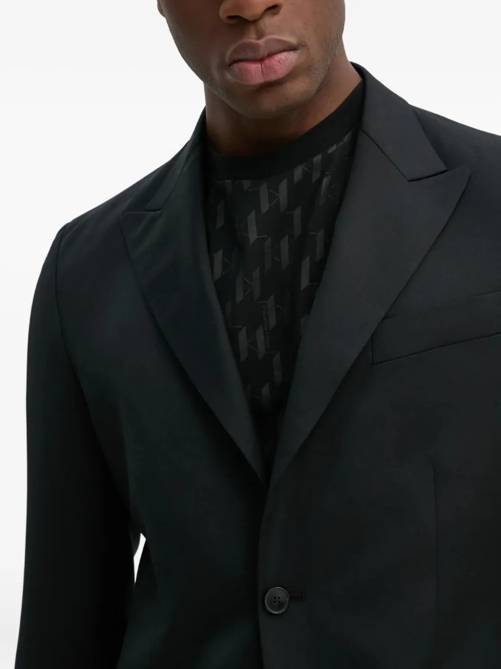 Karl Lagerfeld Pak met gekerfde revers Zwart