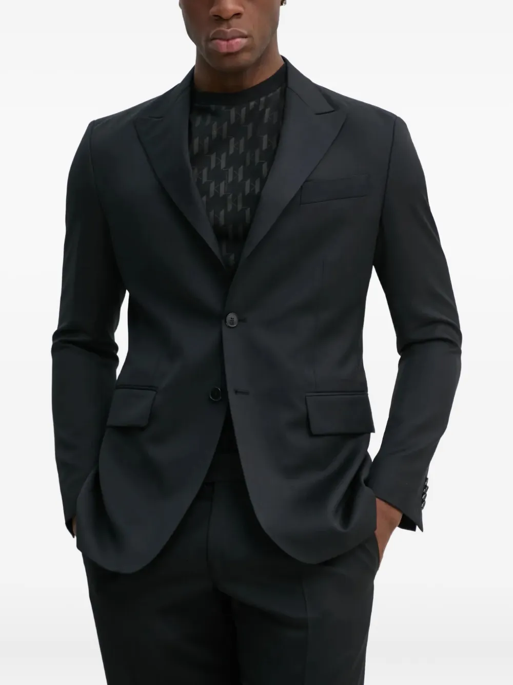 Karl Lagerfeld notch-lapel suit | Black | Image 1