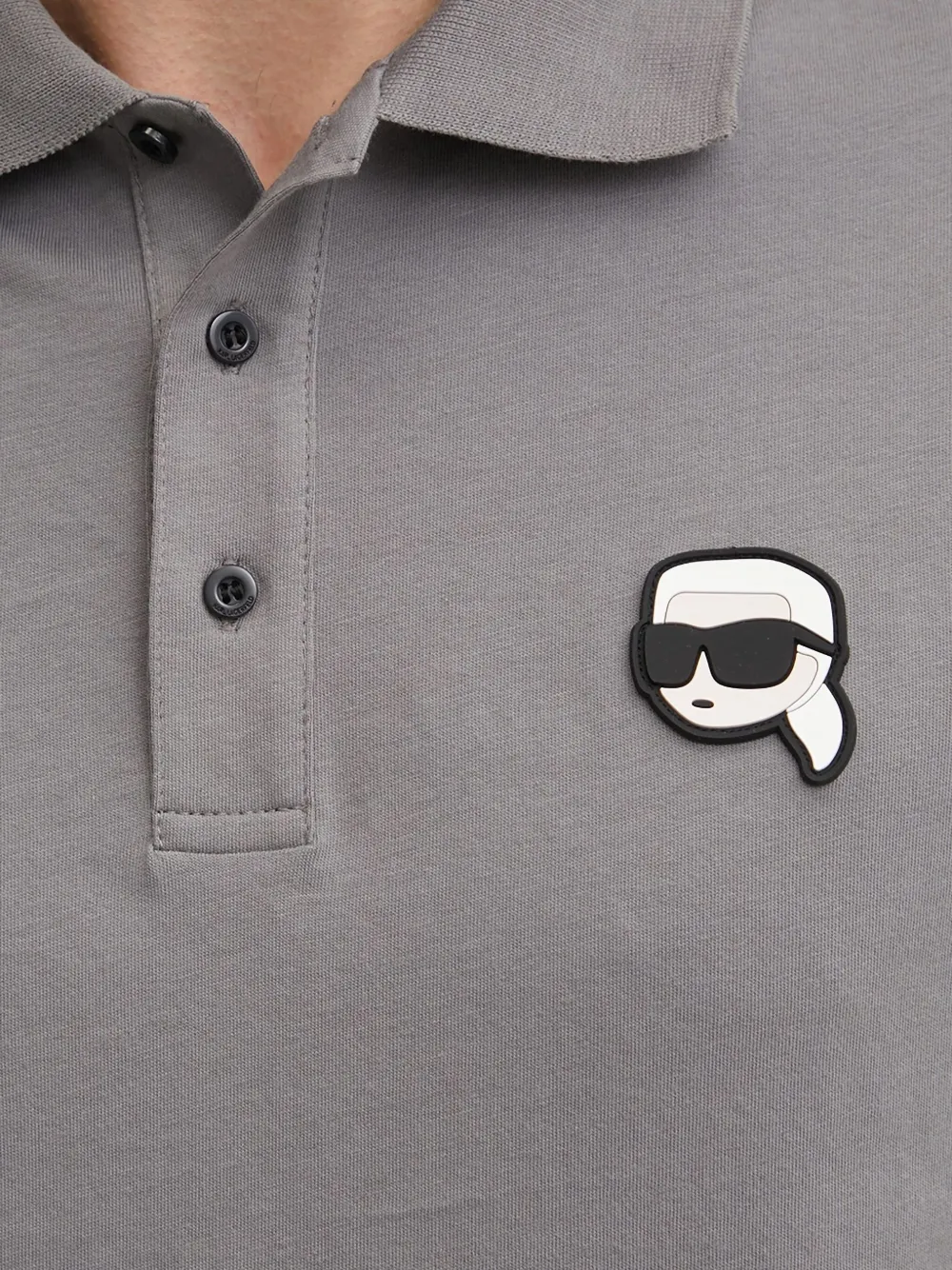 Karl Lagerfeld Poloshirt met logopatch Grijs