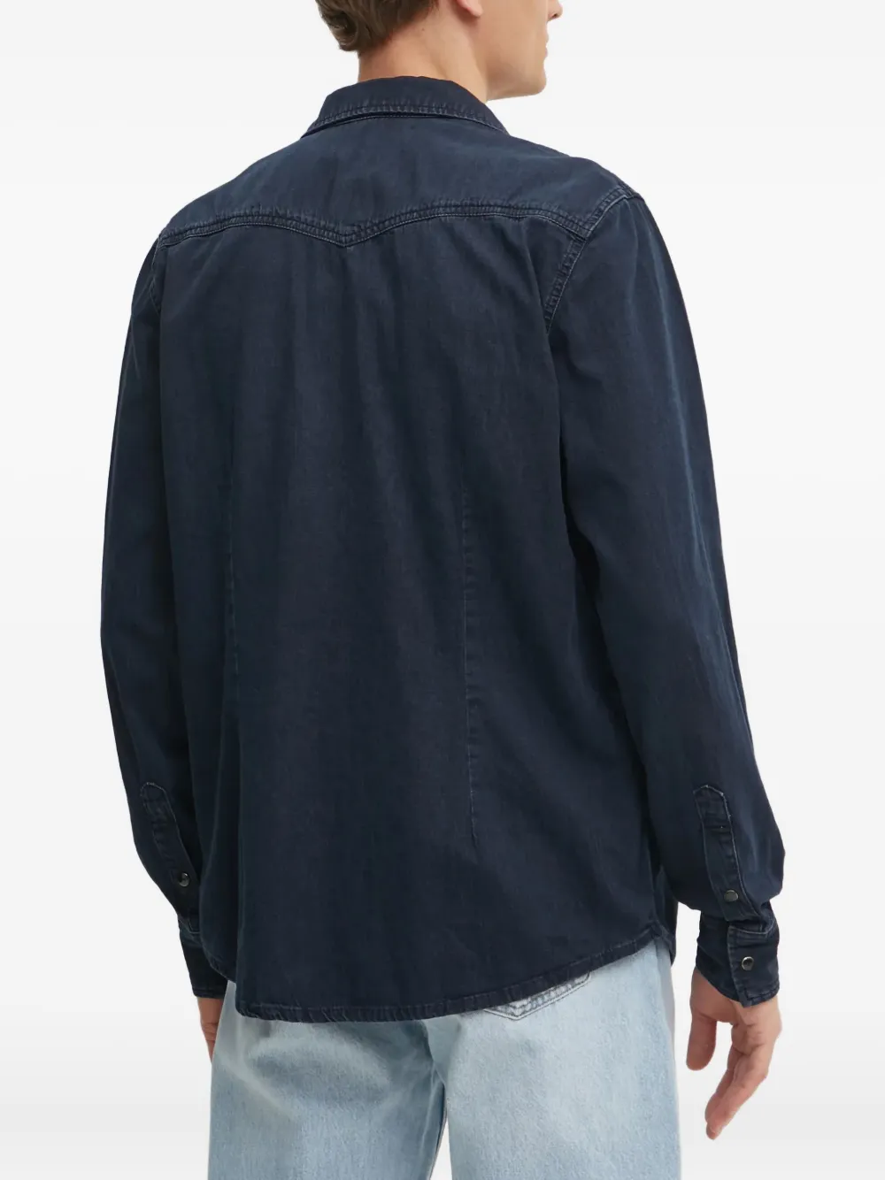 Karl Lagerfeld Overhemd met klepzak Blauw