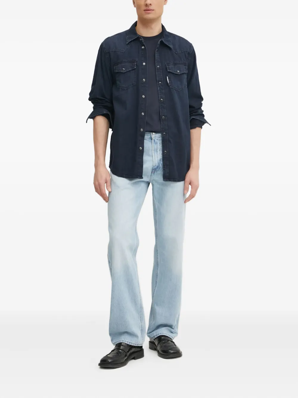 Karl Lagerfeld denim flap-pocket shirt | Image 2