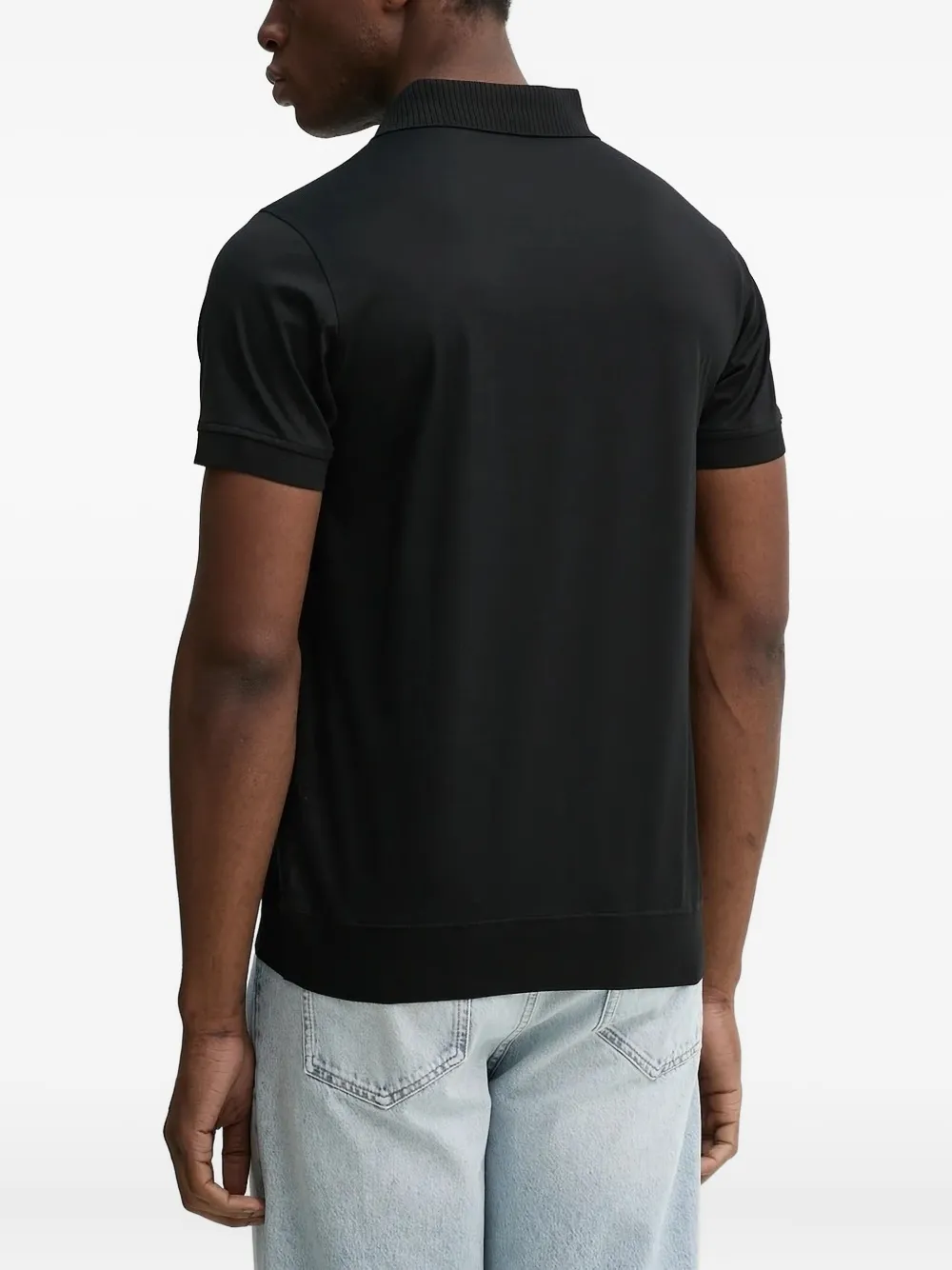 Karl Lagerfeld short-sleeve polo shirt - Zwart