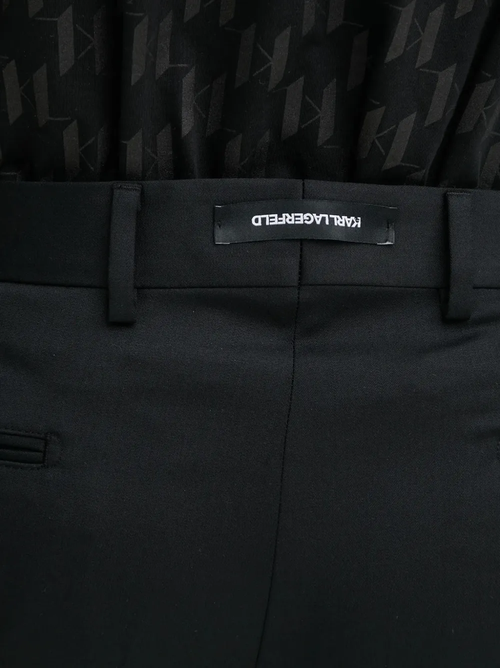 Karl Lagerfeld Broek met geplooide voorkant Zwart