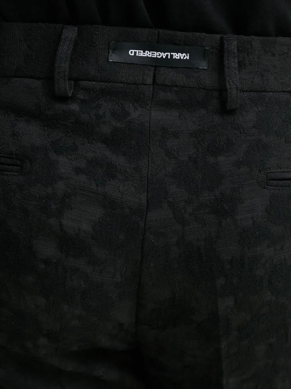 Karl Lagerfeld Pantalon met monogram Zwart