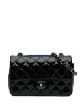 CHANEL Pre-Owned 2014-2015 Mini Rectangular Classic Patent Single Flap crossbody bag - Black